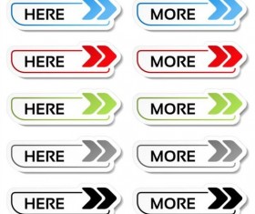Here and more web button vector
