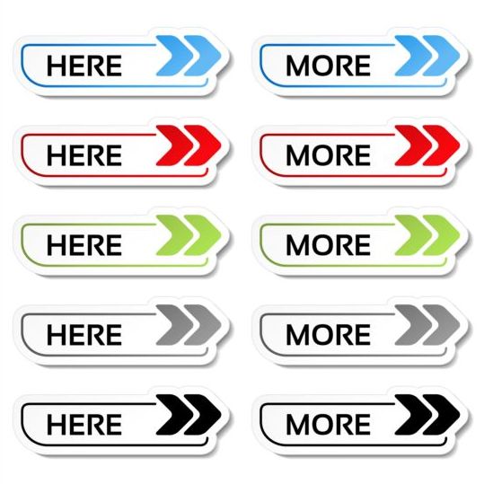 Here and more web button vector