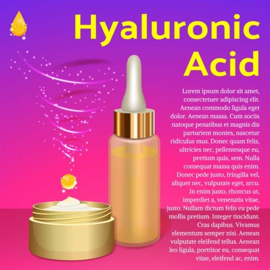 Hyaluronic Acid poster vector template 01