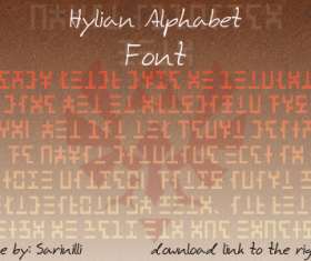 Hylian Alphabet Font
