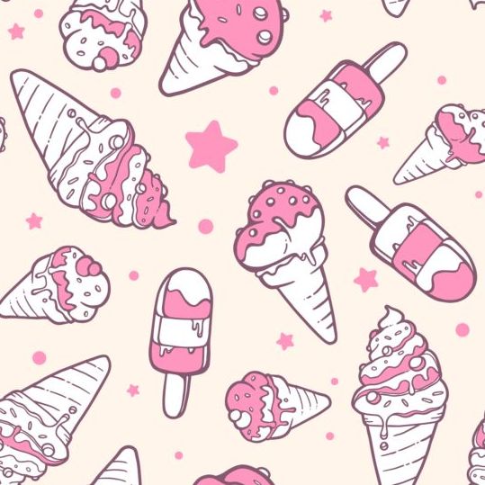 Ice creams vector seamless pattern vector 01