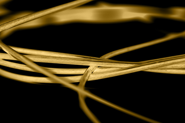 Intertwined gold lines and a black background 04