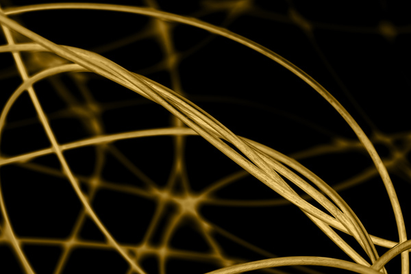 Intertwined gold lines and a black background 06