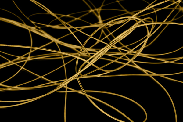 Intertwined gold lines and a black background 08
