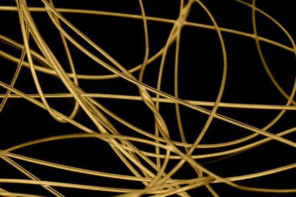 Intertwined gold lines and a black background 10