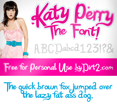 Katy Perry Font pack