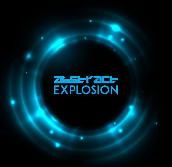 Light explosion effect background vector 03