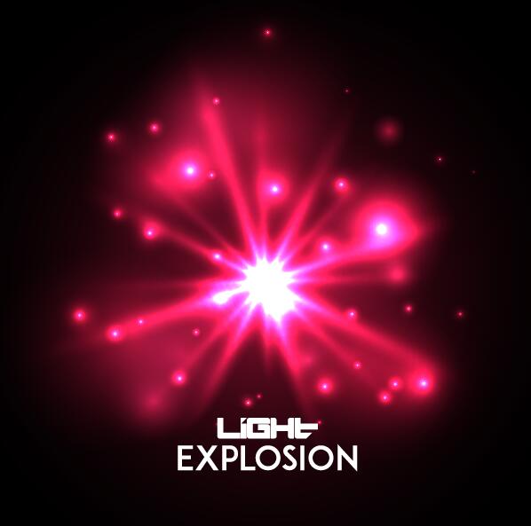 Light explosion effect background vector 06
