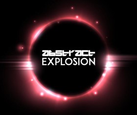 Light explosion effect background vector 09