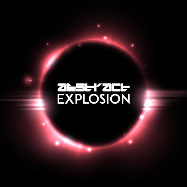 Light explosion effect background vector 09