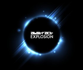 Light explosion effect background vector 10