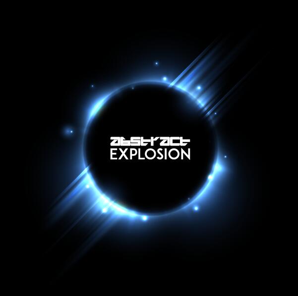 Light explosion effect background vector 10