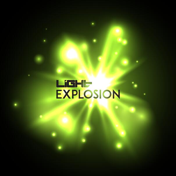 Light explosion effect background vector 12
