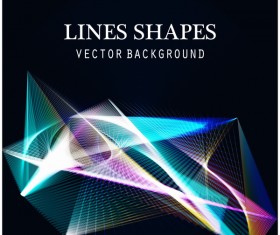 Light lines shapes shiny background vector 03