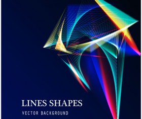 Light lines shapes shiny background vector 04