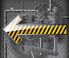 Machine gears with Indicating arrows vector
