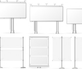 Media billboards modern design vector 03