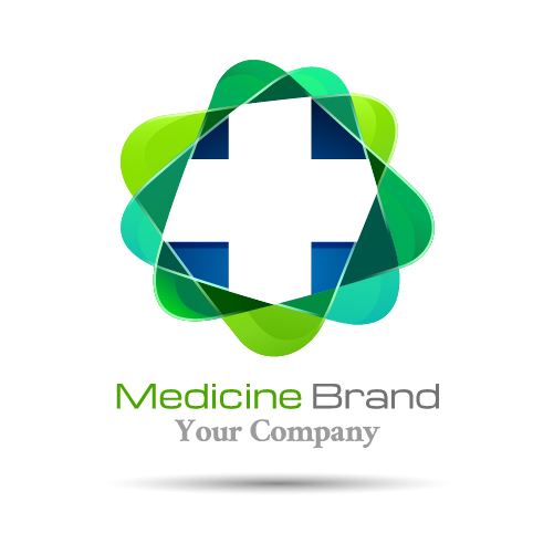 Medicine brand logo design vector