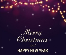 Merry christmas with new year dark background vector 01