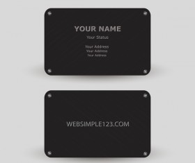 Metal business card template vector 01