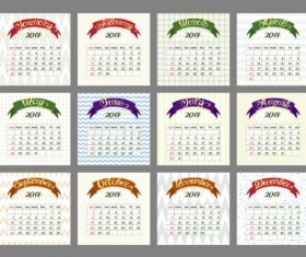 Modern business 2017 calendar vector