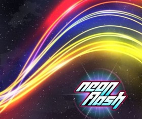 Neon lines soft background vector 01