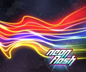 Neon lines soft background vector 02