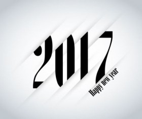 New Year 2017 with paper vector background