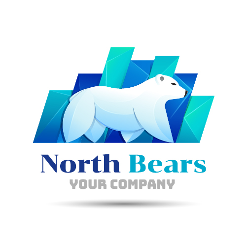 North bears logo design vector