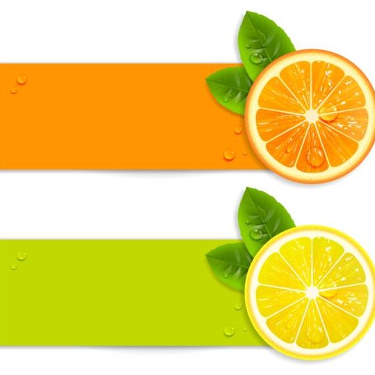 Orange and Lemon vector banners