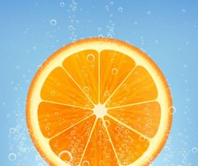Orange juice lime vector background
