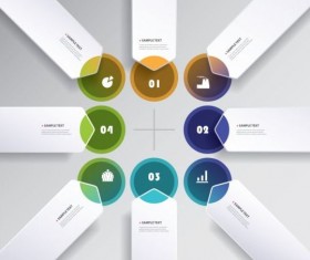 Paper tapes infographic vector 03