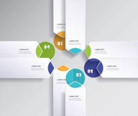 Paper tapes infographic vector 04