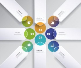 Paper tapes infographic vector 05