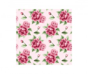 Pink flowers seamless pattern vectors