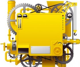 Pipes with Industrial frame vector material 05