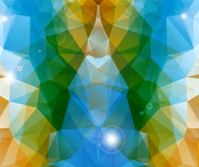 Polygon geometric colorful background vector 01