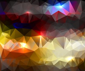 Polygon geometric colorful background vector 03