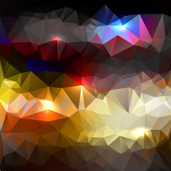 Polygon geometric colorful background vector 03