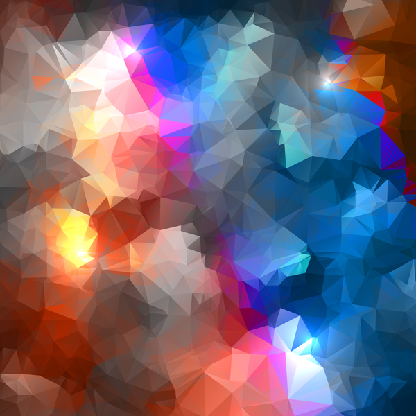 Polygon geometric colorful background vector 05