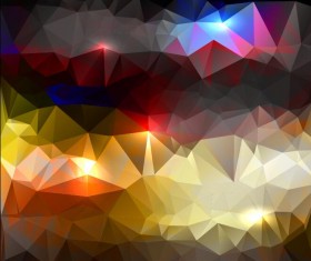 Polygon geometric shining vector background 03