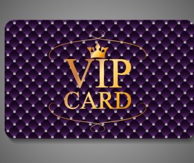 Purple diamond VIP card vector