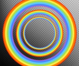 Rainbows circle illustration vector 01