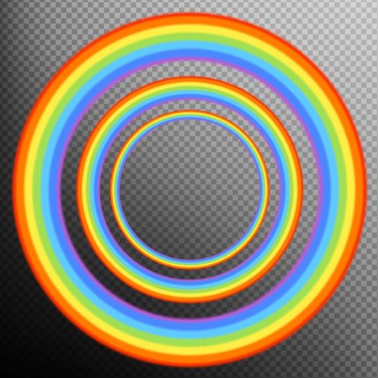Rainbows circle illustration vector 01