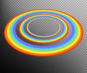 Rainbows circle illustration vector 02