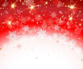 Red with white christmas background and snow vector