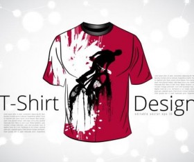 Retro T-shirt with background vector 01