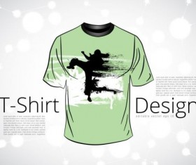 Retro T-shirt with background vector 02