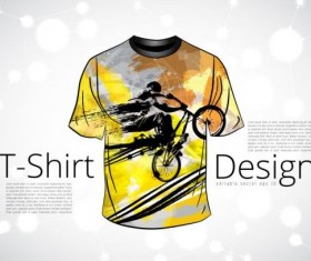 Retro T-shirt with background vector 03