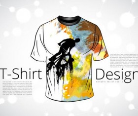 Retro T-shirt with background vector 05